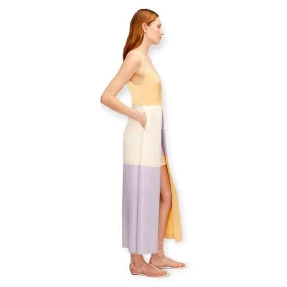 REBECCA TAYLOR Colorblock Twill Dress Size 10 $325 - Picture 5 of 7